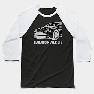 Aston Martin Vanquish Cars Form White Design Baseball T-Shirt